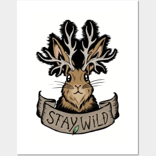 Stay Wild Jackalope Posters and Art